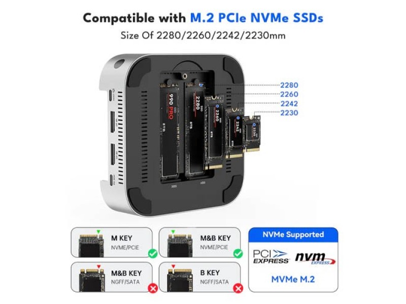 Acasis 40Gbps Mac mini M4 Dock & Dual-Bay SSD Enclosure