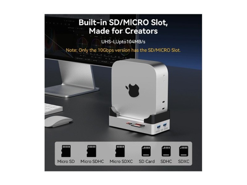 Acasis Mac mini M4 Dock & Stand with 8TB M.2 NVMe SSD Enclosure