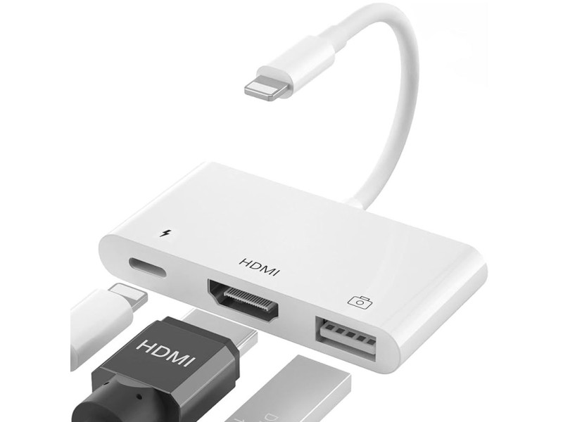 COTEetCI Lightning OTG HDMI 3in1 Adapter with USB Camera Port