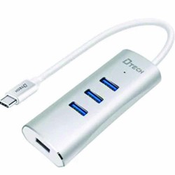 DTECH TYPE-C TO USB 3.0 4 PORT HUB