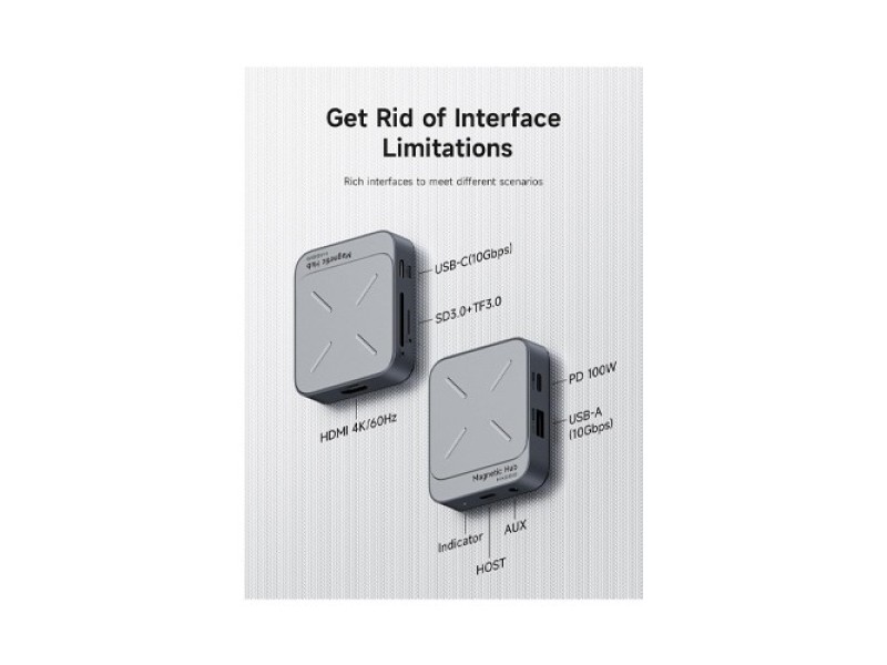 HAGIBIS TC100 USB C MAGNETIC DOCKING STATION