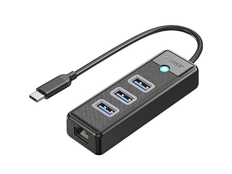 ORICO TYPE C TO 3 PORT USB HUB+LAN (PW3UR-C3)
