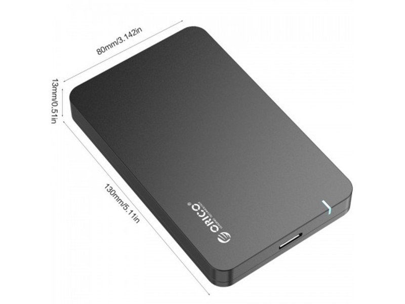 ORICO 2569S3 2.5INCH USB 3.0 SATA HDD/SSD ENCLOSURE BLACK