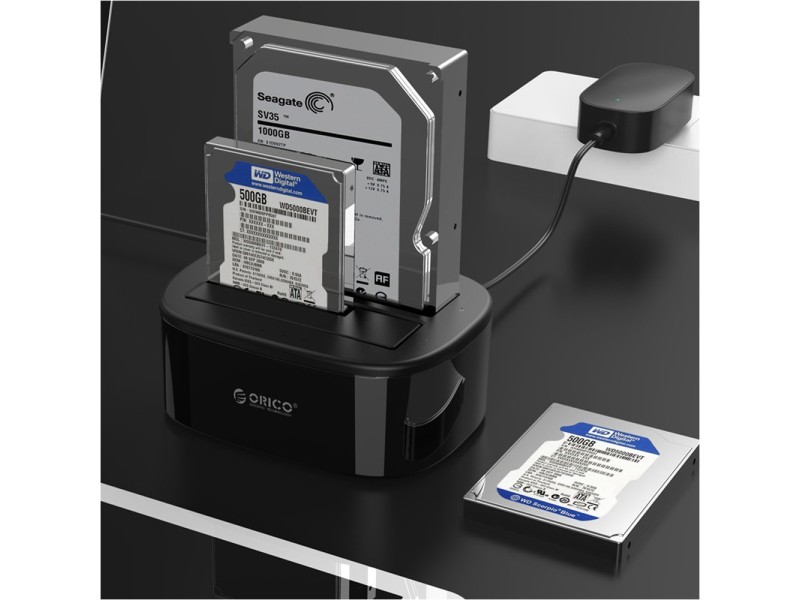 ORICO 6228US3-C 2.5 / 3.5INCH DUAL BAY USB 3.0 1 TO 1 CLONE HARD DRIVE DOCK