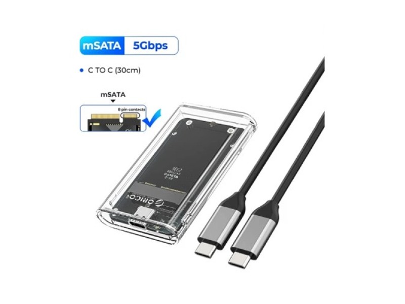 ORICO TC10-MS Transparent 5Gbps mSATA SSD Enclosure