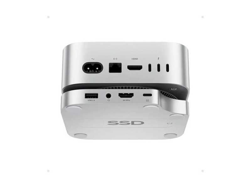 PULWTOP Mac mini M4/M4 Pro Hub Stand Dock with External Storage Upgrade M.2 SSD Enclosure