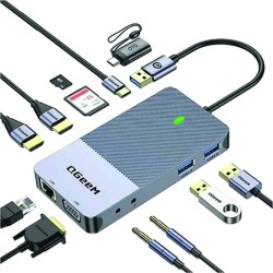 QGEEM USB 3.0 WITH 2K 3 DISPLAY DOCKING STATION D3908