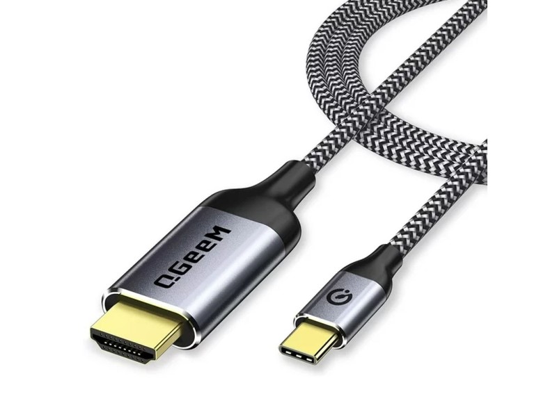 QGeeM Type C to HDMI Adapter Cable Braided 4K@60Hz 1.8m
