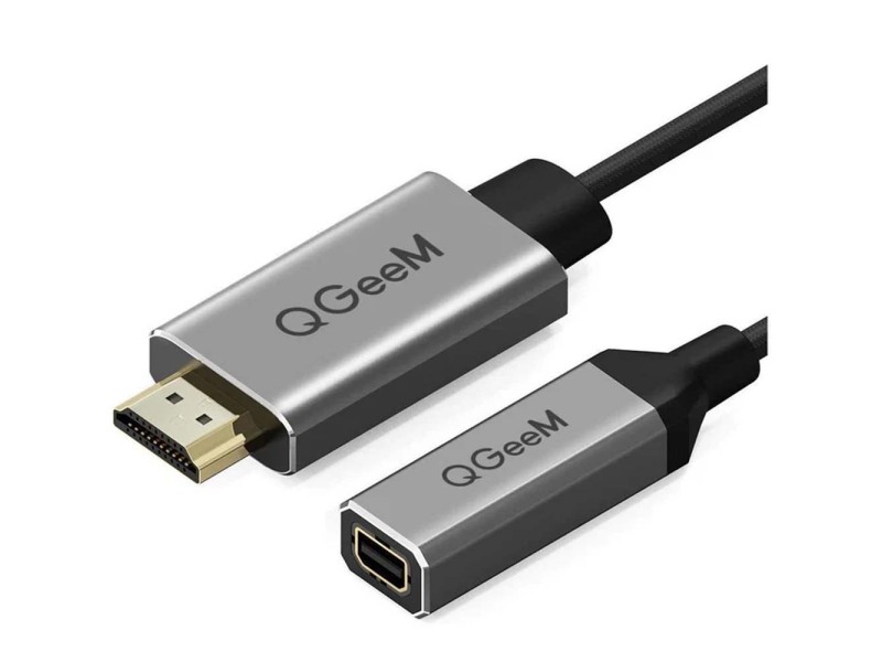 Qgeem HDMI Male To Mini Display port Female Adapter