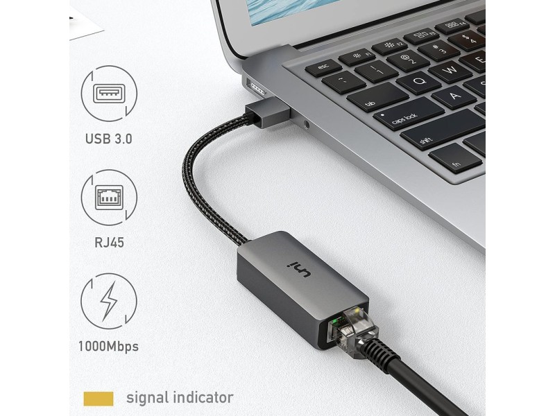 QGeeM UA05 USB Type-C to Ethernet Converter