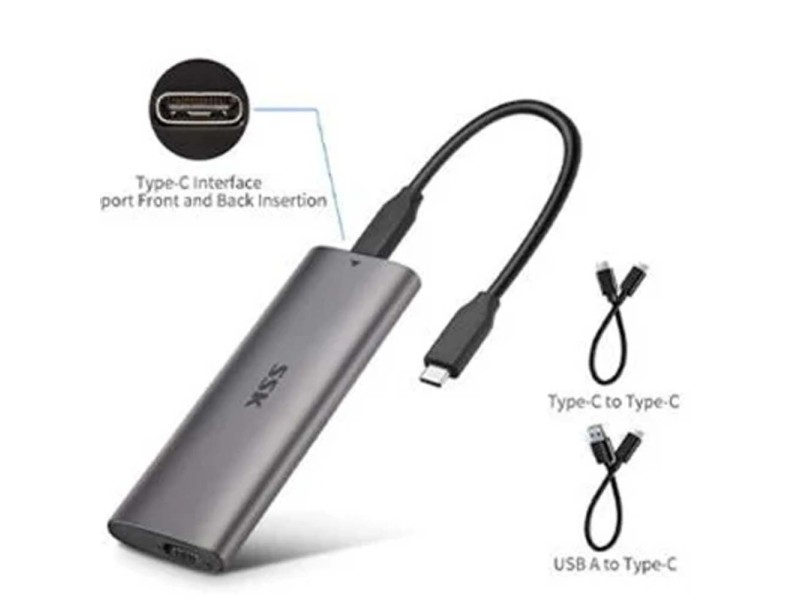 SSK C326 Aluminum USB C to M.2 GEN-2 Enclosure Reader