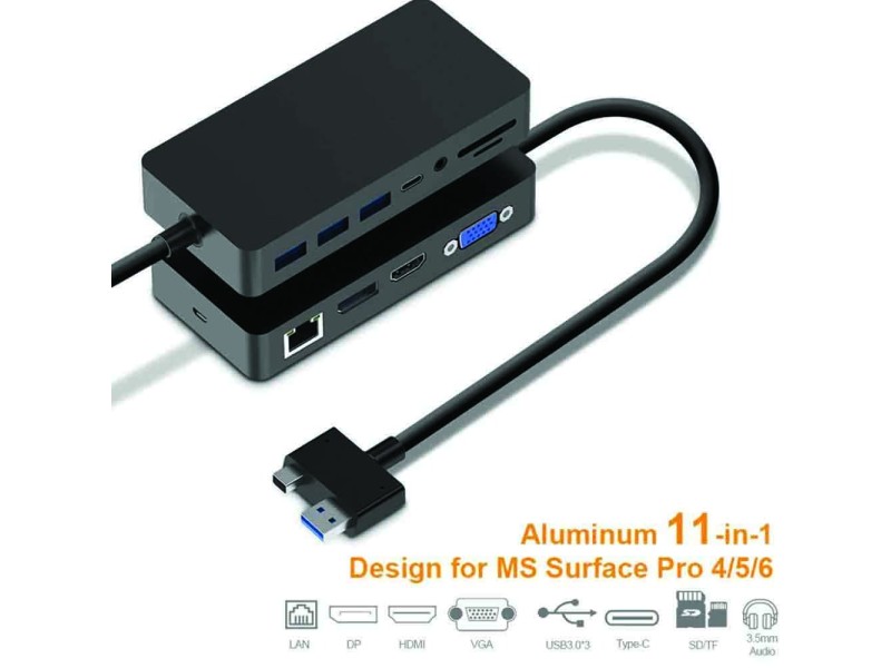 Surface Pro Dock For Surface Pro 4/5/6 Hub Docking Station