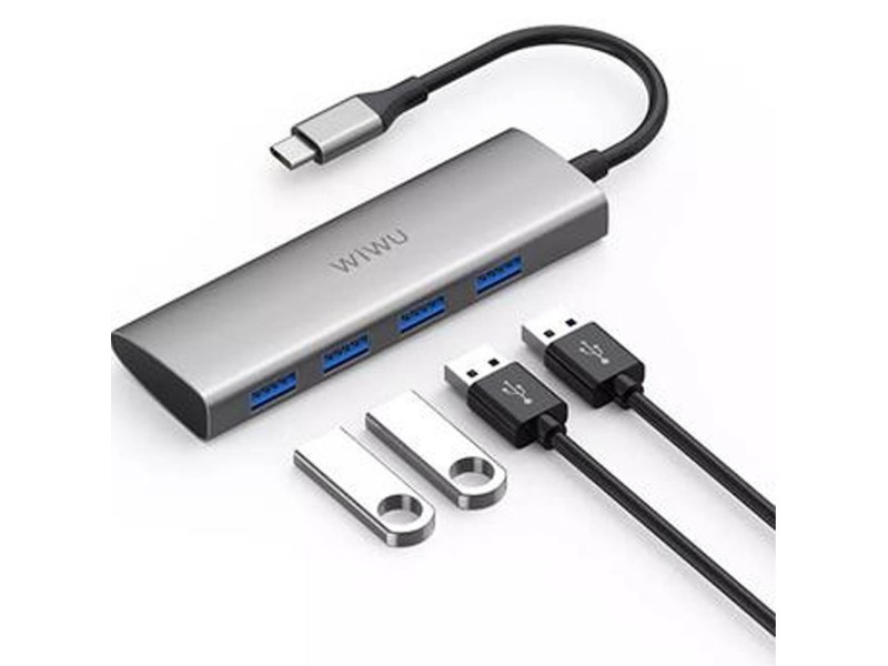 WIWU A440 ALPHA 4 IN 1 USB TYPE C  HUB 