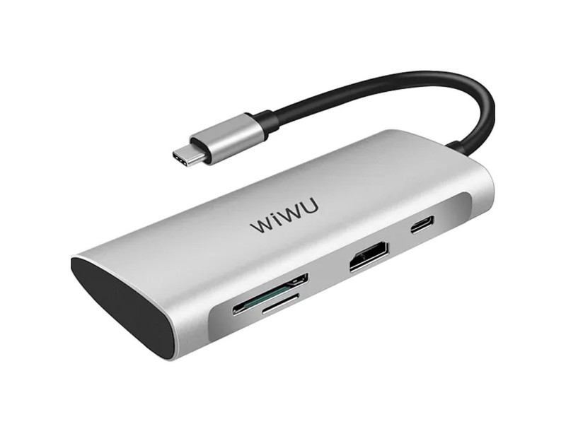WIWU ALPHA A731HP 7 IN 1 TYPE C MULTIFUNCTION HUB