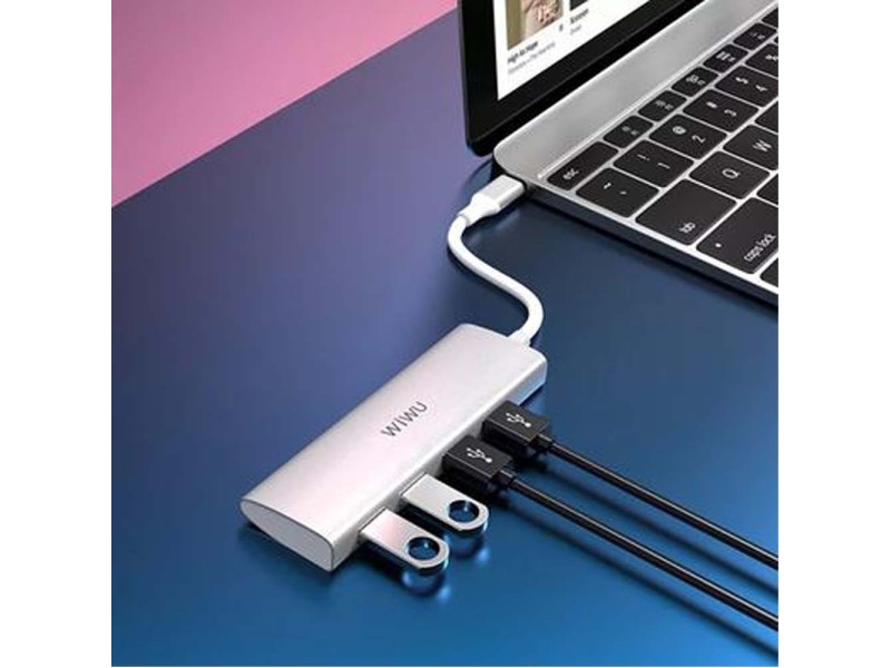 WIWU A440 ALPHA 4 IN 1 USB TYPE C  HUB 