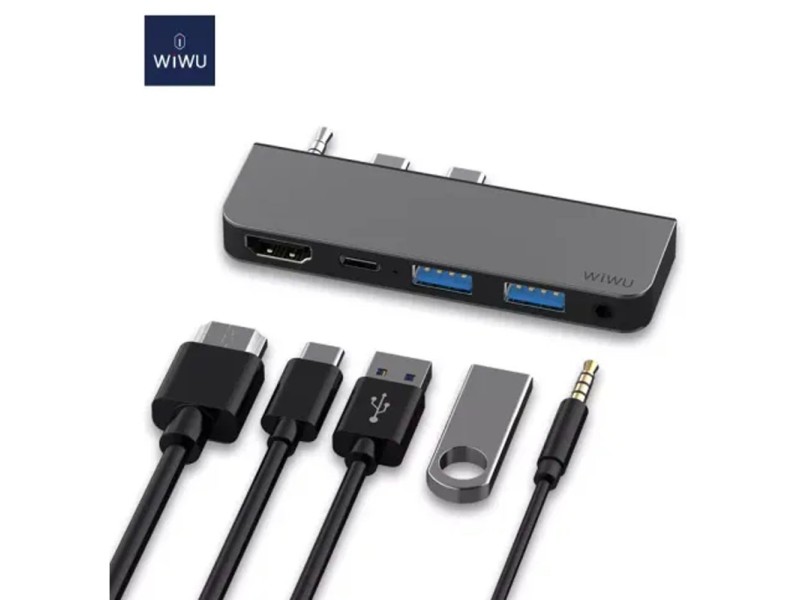 WIWU ALPHA MX PRO 5 IN 1 LAPTOP ADAPTER DONGLE