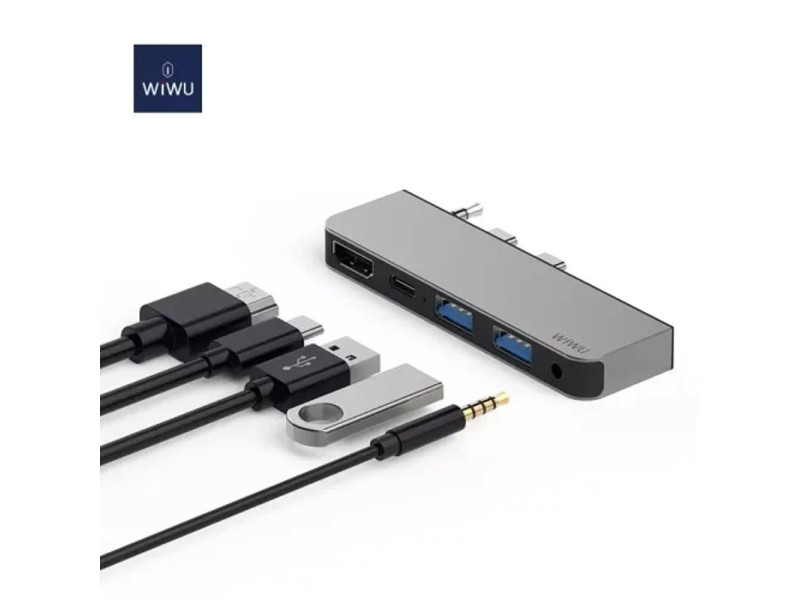 WIWU ALPHA MX PRO 5 IN 1 LAPTOP ADAPTER DONGLE