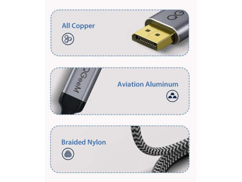 QGeeM USB C to DisplayPort Cable (1.8m, 60HZ)