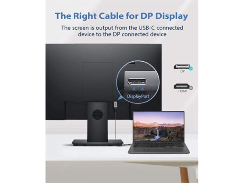 QGeeM USB C to DisplayPort Cable (1.8m, 60HZ)