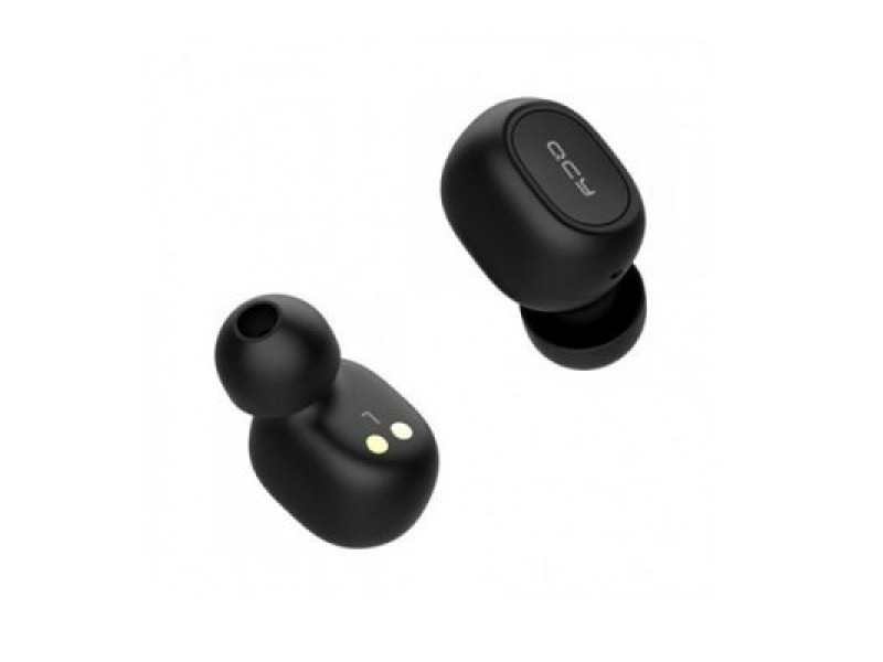 QCY T1 TWS Bluetooth Dual Earbuds Black with Charging Port