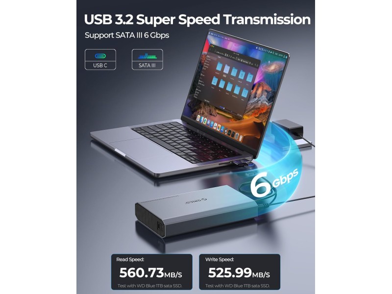 ORICO 3.5 INCH TYPE C HARD DRIVE ENCLOSURE (DD35-C3)