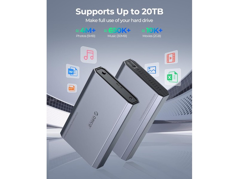 ORICO 3.5 INCH TYPE C HARD DRIVE ENCLOSURE (DD35-C3)