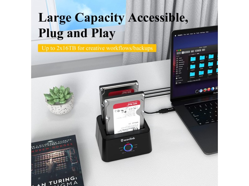 WAVLINK USB 3.0 DUAL BAY DOCKING STATION (WL-ST334UA)