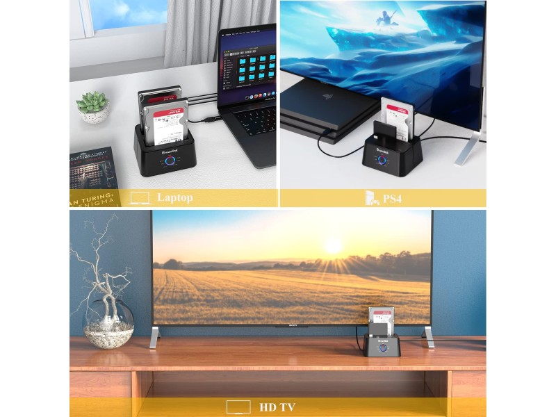 WAVLINK USB 3.0 DUAL BAY DOCKING STATION (WL-ST334UA)