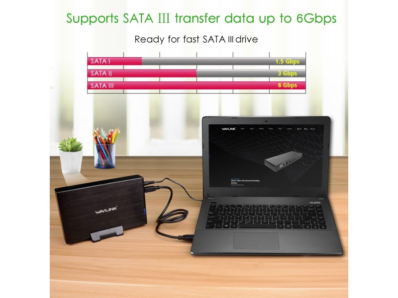 WAVLINK 3.0 TO SATA HARD DRIVE ENCLOSURE (WL-ST337)