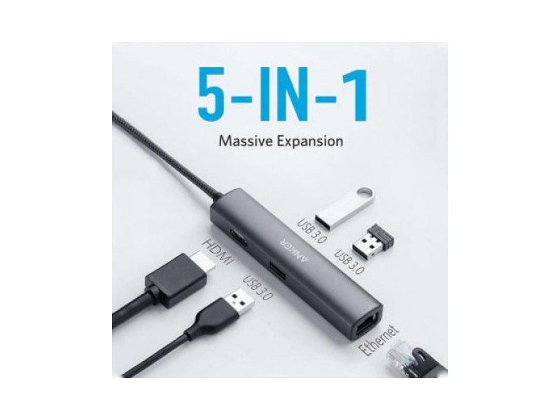 Anker PowerExpand+ 5-in-1 USB-C Ethernet Hub