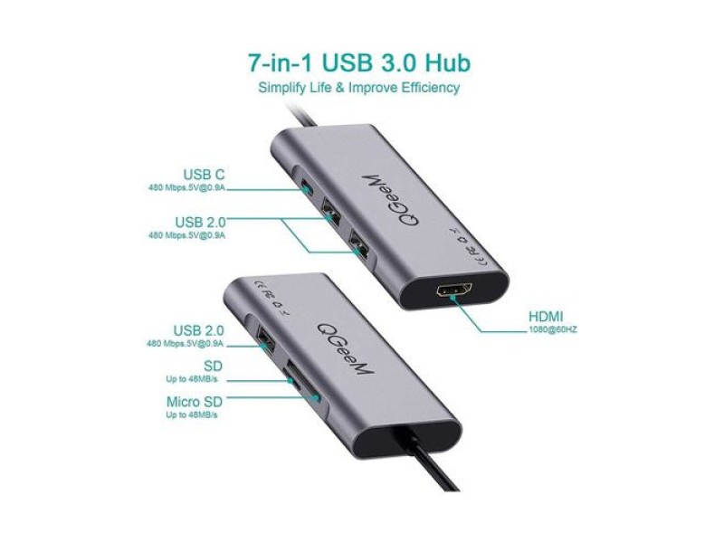 QGEEM USB A DOCKING STATION (QG-UH07-A)