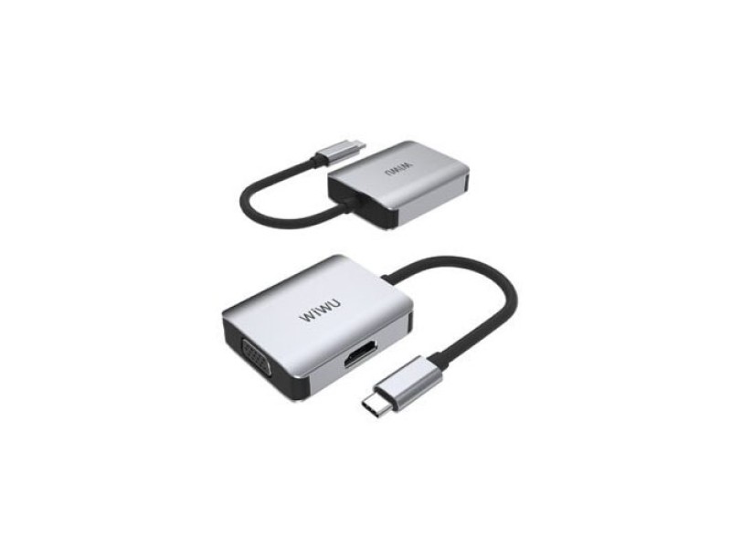 WIWU ALPHA A20VH 2 IN 1 USB 3.0 TYPE C HUB
