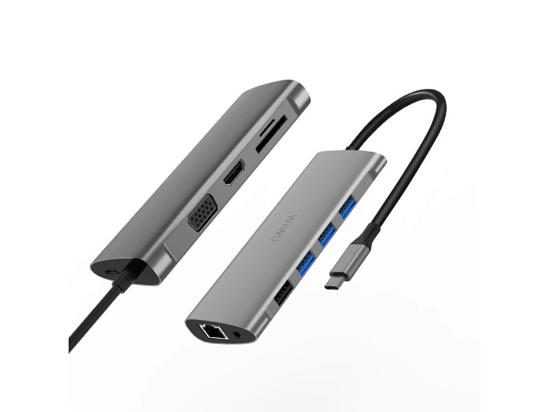 WIWU ALPHA 11 IN 1 TYPE C MULTIFUNCTION HUB