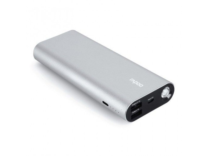 Rapoo P370 13000Mah Duel USB Power Bank Silver