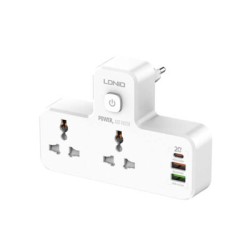 LDNIO Power Strip 2 Port with 2 USB and 1 USB-C PD & QC3.0 EU