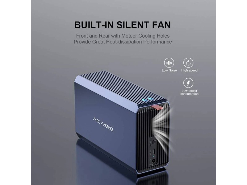 Acasis EC-7351  2 Bay External Array 2.5/3.5 Inch USB to SATA HDD RAID Case