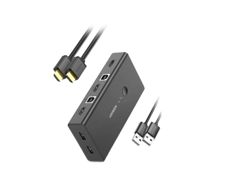 UGREEN 90478 HDMI 2 IN 1 OUT KVM SWITCH