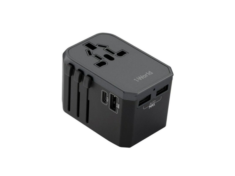 MOMEX 1- WORLD  TYPE C +3 USB UNIVERSEL TRAVEL ADAPTER 30W
