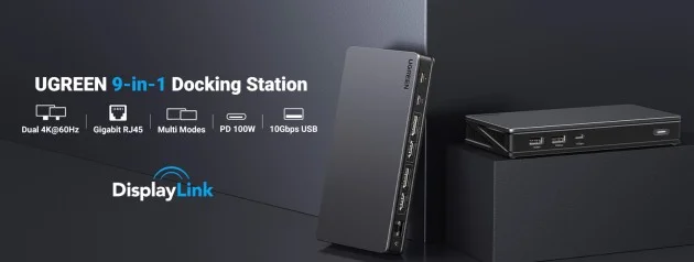 UGREEN REVODOK PRO 9-IN-1 4K HDMI UNIVERSAL DISPLAYLINK DOCKING STATION (90912)